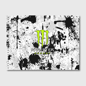 Альбом для рисования с принтом MONSTER ENERGY в Белгороде, 100% бумага
 | матовая бумага, плотность 200 мг. | black monster | bmx | claw | cybersport | energy | monster | monster energy | moto | motocross | race | sport | киберспорт | когти | монстер энерджи | монстр | мото | мотокросс | ралли | скейтбординг | спорт | энергия