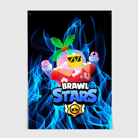 Постер с принтом BRAWL STARS TROPICAL SPROUT. в Белгороде, 100% бумага
 | бумага, плотность 150 мг. Матовая, но за счет высокого коэффициента гладкости имеет небольшой блеск и дает на свету блики, но в отличии от глянцевой бумаги не покрыта лаком | brawl stars | crow | gale | leon | leon shark | max | mr.p | sally leon | shark | sprout | tara | tropical sprout | virus 8 bit | werewolf leon | акула | берли | бравл старс | ворон | макс | оборотень