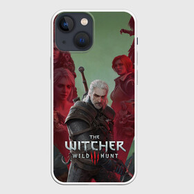 Чехол для iPhone 13 mini с принтом The Witcher 5 летие в Белгороде,  |  | blood and wine | cd project red | games | geralt | hearts of stone | the witcher | wild hunt | ведьмак | геральт | дикая охота | игры | йеннифер | каменные сердца | кровь и вино | трисс | цири