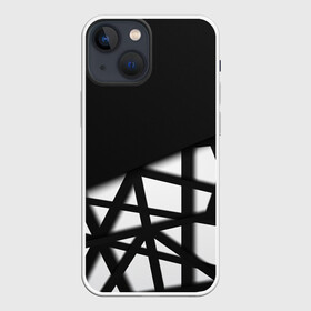 Чехол для iPhone 13 mini с принтом BLACK GEOMETRY в Белгороде,  |  | Тематика изображения на принте: abstraction | geometry | optic | optical | pattern | visual | абстракция | геометрия | линии | оптические | оптический узор | полосы | психоделика | разводы | текстуры | узор | узоры | фрактал