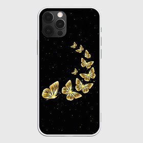 Чехол для iPhone 12 Pro Max с принтом Golden Butterfly in Space в Белгороде, Силикон |  | Тематика изображения на принте: black | summer | wings | ангел | бабочка | бабочки | блестки | блестящий | девушке | желтые | животные | звезды | звери | золото | золотые | космос | крылья | летать | летний | лето | мотылек | насекомое | ночные