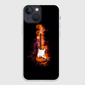 Чехол для iPhone 13 mini с принтом Огонь музыка в Белгороде,  |  | black | гитара | гитарист | гитаристу | демон | инструменты | музыка | музыкальные | музыкант | огненный | огонек | огонь | пение | песня | пламя | поп | профессия | рок | рокер | струны | хобби