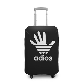 Чехол для чемодана 3D с принтом Adios в Белгороде, 86% полиэфир, 14% спандекс | двустороннее нанесение принта, прорези для ручек и колес | adidas | adios | адидас | адьос | бренд | ладонь | мем | отпечаток | рука