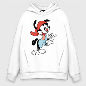 Мужское худи Oversize хлопок с принтом Вакко Уорнер Animaniacs в Белгороде, френч-терри — 70% хлопок, 30% полиэстер. Мягкий теплый начес внутри —100% хлопок | боковые карманы, эластичные манжеты и нижняя кромка, капюшон на магнитной кнопке | Тематика изображения на принте: animaniacs | vdpartat | wakko warner | вакко уорнер | озорные анимашки