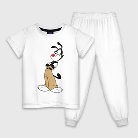 Детская пижама хлопок с принтом Animaniacs в Белгороде, 100% хлопок |  брюки и футболка прямого кроя, без карманов, на брюках мягкая резинка на поясе и по низу штанин
 | animaniacs | vdpartat | yakko warner | озорные анимашки | якко уорнер