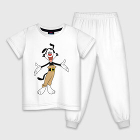 Детская пижама хлопок с принтом Якко Уорнер.Animaniacs в Белгороде, 100% хлопок |  брюки и футболка прямого кроя, без карманов, на брюках мягкая резинка на поясе и по низу штанин
 | animaniacs | vdpartat | yakko warner | озорные анимашки | якко уорнер