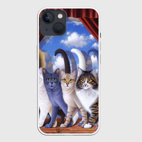 Чехол для iPhone 13 с принтом Коты в Белгороде,  |  | cat | взгляд | кот | кот хипстер | котёнок | котятки | котятушки | кошечки | кошка | мордочка