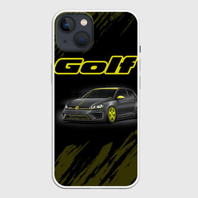 Чехол для iPhone 13 с принтом Volkswagen Golf | Фольксваген Гольф (Z) в Белгороде,  |  | amarok | arteon | caravelle | golf | polo | scirocco | teramont | tiguan | touareg | transporter | volkswagen | vw | wv | авто | автомобиль | ам | бренд | карбон | машина | машины | народный автомобиль | фольксваген