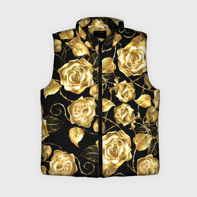 Женский жилет утепленный 3D с принтом Golden Roses в Белгороде,  |  | flower | flowers | gold | golden | luxe | luxery | pink | rose | золотая | золото | красивая | мода | прикольная | приятная | роза | розовая | стильная | тренд | цветок | цветы | цвточки