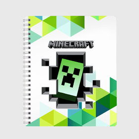 Тетрадь с принтом Minecraft в Белгороде, 100% бумага | 48 листов, плотность листов — 60 г/м2, плотность картонной обложки — 250 г/м2. Листы скреплены сбоку удобной пружинной спиралью. Уголки страниц и обложки скругленные. Цвет линий — светло-серый
 | funny | mine | minecraft | mods | noob | pro | skins | story | vs | zombie | данженс | инди | конструктор | майнкрафт | моды | нуб | скин | скрипер | шахта
