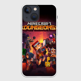 Чехол для iPhone 13 mini с принтом Minecraft Dungeons в Белгороде,  |  | dungeons | game | microsoft | minecraft | pixel | выживание | зомби | игра | крафт | крипер | лава | летсплей | майнкрафт | майнкрафтер | майнкрафтеры | пиксели | пиксель | пиксельный