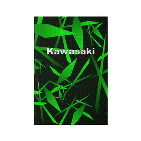Обложка для паспорта матовая кожа с принтом Kawasaki в Белгороде, натуральная матовая кожа | размер 19,3 х 13,7 см; прозрачные пластиковые крепления | kawasaki | moto | дорога | кавасаки | машина | мотокросс | мотоцикл | мотоциклы