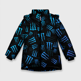 Зимняя куртка для девочек 3D с принтом MONSTER ENERGY (Z) в Белгороде, ткань верха — 100% полиэстер; подклад — 100% полиэстер, утеплитель — 100% полиэстер. | длина ниже бедра, удлиненная спинка, воротник стойка и отстегивающийся капюшон. Есть боковые карманы с листочкой на кнопках, утяжки по низу изделия и внутренний карман на молнии. 

Предусмотрены светоотражающий принт на спинке, радужный светоотражающий элемент на пуллере молнии и на резинке для утяжки. | black monster | bmx | claw | cybersport | energy | monster | monster energy | moto | motocross | race | sport | киберспорт | когти | монстер энерджи | монстр | мото | мотокросс | ралли | скейтбординг | спорт | то | энергия