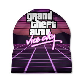 Шапка 3D с принтом GTA VICE CITY в Белгороде, 100% полиэстер | универсальный размер, печать по всей поверхности изделия | grand theft auto | grove street | grove street 4 life | gta | gta 4 | gta 5 | gta sa | gta v | gta vice city | neon | samp | san andreas | vice city | грув стрит | игры | неон | самп | сан андреас