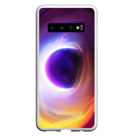 Чехол для Samsung Galaxy S10 с принтом ЧЁРНАЯ ДЫРА в Белгороде, Силикон | Область печати: задняя сторона чехла, без боковых панелей | Тематика изображения на принте: abstraction | geometry | hexagon | neon | paints | stripes | texture | triangle | абстракция | брызги | геометрия | краски | неон | неоновый | соты | текстура