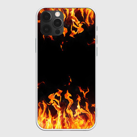 Чехол для iPhone 12 Pro с принтом  FIRE | ОГОНЬ в Белгороде, силикон | область печати: задняя сторона чехла, без боковых панелей | abstraction | bright | fire | geometry | hexagon | light | neon | paints | stripes | texture | triangle | абстракция | брызги | геометрия | искры | краски | неон | неоновый | огонь | соты | текстура