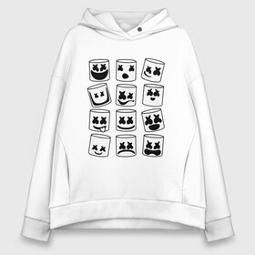 Женское худи Oversize хлопок с принтом FORTNITE x MARSHMELLO в Белгороде, френч-терри — 70% хлопок, 30% полиэстер. Мягкий теплый начес внутри —100% хлопок | боковые карманы, эластичные манжеты и нижняя кромка, капюшон на магнитной кнопке | deadmau5 | fortnite | fortnite 2 | fortnite x маршмелло | ikonik | marshmello | ninja | ninja streamer | raven | travis scott | ворон | иконик | ниндзя | пили | рейвен | трэвис скотт | фортнайт