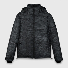 Мужская зимняя куртка 3D с принтом Черная Бумага в Белгороде, верх — 100% полиэстер; подкладка — 100% полиэстер; утеплитель — 100% полиэстер | длина ниже бедра, свободный силуэт Оверсайз. Есть воротник-стойка, отстегивающийся капюшон и ветрозащитная планка. 

Боковые карманы с листочкой на кнопках и внутренний карман на молнии. | pattern | textures | абстракция | бумага | геометрия | градиент | грязная | карбон | краска | мятая | паттерны | пергамент | пиксели | старая | текстуры | уголь | фигуры | фон | черная