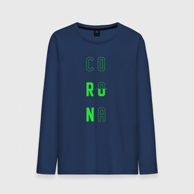 Мужской лонгслив хлопок с принтом Corona Run в Белгороде, 100% хлопок |  | russiarunning | бег | раша ранинг | спорт