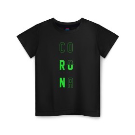 Детская футболка хлопок с принтом Corona Run в Белгороде, 100% хлопок | круглый вырез горловины, полуприлегающий силуэт, длина до линии бедер | Тематика изображения на принте: russiarunning | бег | раша ранинг | спорт