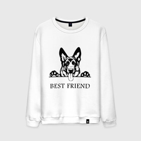 Мужской свитшот хлопок с принтом ОВЧАРКА BEST FRIEND (Z) в Белгороде, 100% хлопок |  | best friend | dog | doggie | doggy | авчарка | друг человека | другу | кинолог | лабрадор | мохнатый | овчарка | пес | пёсель | пёсик | подарок | подруге | собака | собакен | собаки | собачка | собачнику