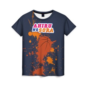 Женская футболка 3D с принтом Ahiru no Sora в Белгороде, 100% полиэфир ( синтетическое хлопкоподобное полотно) | прямой крой, круглый вырез горловины, длина до линии бедер | ahiru no sora | аниме | манга | спорт