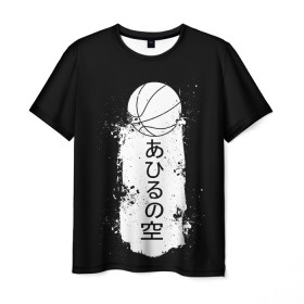 Мужская футболка 3D с принтом Ahiru no Sora в Белгороде, 100% полиэфир | прямой крой, круглый вырез горловины, длина до линии бедер | ahiru no sora | аниме | манга | спорт