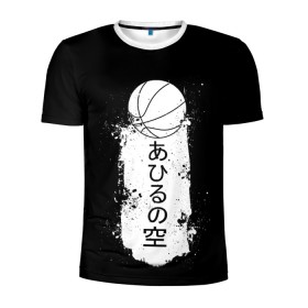 Мужская футболка 3D спортивная с принтом Ahiru no Sora в Белгороде, 100% полиэстер с улучшенными характеристиками | приталенный силуэт, круглая горловина, широкие плечи, сужается к линии бедра | ahiru no sora | аниме | манга | спорт