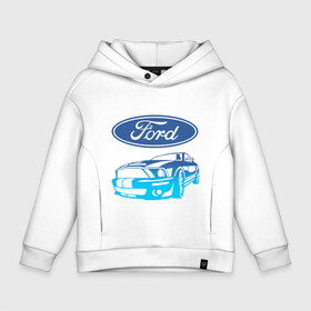 Детское худи Oversize хлопок с принтом Ford | Форд (Z) в Белгороде, френч-терри — 70% хлопок, 30% полиэстер. Мягкий теплый начес внутри —100% хлопок | боковые карманы, эластичные манжеты и нижняя кромка, капюшон на магнитной кнопке | Тематика изображения на принте: explorer | fiesta | focus | ford | gt40 | kuga | mondeo | mustang | st | авто | автомобиль | ам | куга | машина | мондео | мустанг | фиеста | фокус | форд