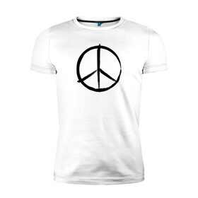 Мужская футболка хлопок Slim с принтом Pacific в Белгороде, 92% хлопок, 8% лайкра | приталенный силуэт, круглый вырез ворота, длина до линии бедра, короткий рукав | pacific | без оружия | мир | рок | свобода