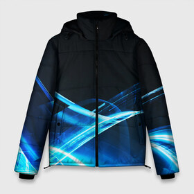 Мужская зимняя куртка 3D с принтом DIGITAL BLUE в Белгороде, верх — 100% полиэстер; подкладка — 100% полиэстер; утеплитель — 100% полиэстер | длина ниже бедра, свободный силуэт Оверсайз. Есть воротник-стойка, отстегивающийся капюшон и ветрозащитная планка. 

Боковые карманы с листочкой на кнопках и внутренний карман на молнии. | Тематика изображения на принте: abstract | abstraction | color | fractal | geometry | paitnt | polygon | polygonal | psy | абстракция | геометрия | краски | неоновые | полигоны | психоделика | фрактал