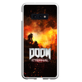 Чехол для Samsung S10E с принтом DOOM ETERNAL в Белгороде, Силикон | Область печати: задняя сторона чехла, без боковых панелей | Тематика изображения на принте: bethesda softworks | doom eternal | doomguy | id software | демоны | дум этернал | марс | палач рока | этернал