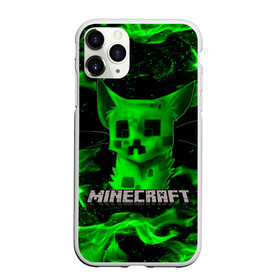 Чехол для iPhone 11 Pro Max матовый с принтом MINECRAFT CREEPER CAT в Белгороде, Силикон |  | creeper | game | minecraft | блоки | игра | квадраты | компьютерная | кот | котенок | кошка | крипер | майнкрафт | огонь