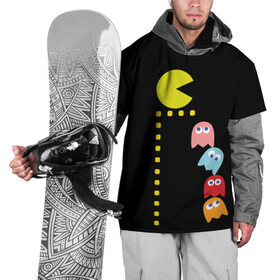 Накидка на куртку 3D с принтом Pac-man в Белгороде, 100% полиэстер |  | old school | retro game | video game | видео игры | ретро игры
