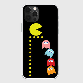 Чехол для iPhone 12 Pro с принтом Pac-man в Белгороде, силикон | область печати: задняя сторона чехла, без боковых панелей | Тематика изображения на принте: old school | retro game | video game | видео игры | ретро игры