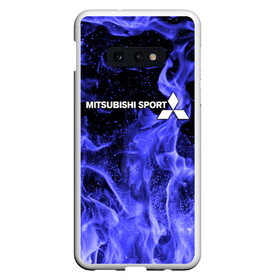 Чехол для Samsung S10E с принтом MITSUBISHI в Белгороде, Силикон | Область печати: задняя сторона чехла, без боковых панелей | Тематика изображения на принте: mitsubishi | авто | автомобиль | лого | логотип | митсубиси | митсубиши | огонь | текстура