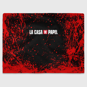 Плед 3D с принтом La Casa de Papel (+спина) (Z) в Белгороде, 100% полиэстер | закругленные углы, все края обработаны. Ткань не мнется и не растягивается | la casa de papel | netflix | берлин | бумажный дом | лиссабон | профессор | сальва | токио