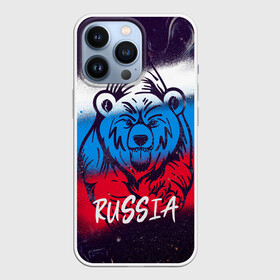 Чехол для iPhone 13 Pro с принтом Russia Bear в Белгороде,  |  | 12 июня | bear | marble | russia | грозный медведь | день россии | медведь | мишка | мрамор | мраморная | праздник | россия | страна | триколор | флаг