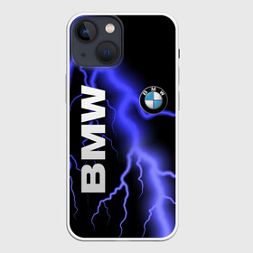 Чехол для iPhone 13 mini с принтом BMW в Белгороде,  |  | bmw | авто | автомобиль | бмв | гроза | логотип | марка | машина | молния | надпись | текстура