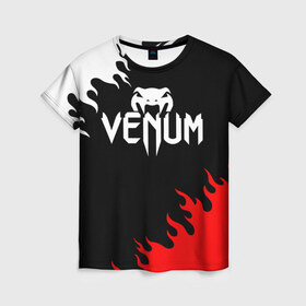 Женская футболка 3D с принтом VENUM SPORT в Белгороде, 100% полиэфир ( синтетическое хлопкоподобное полотно) | прямой крой, круглый вырез горловины, длина до линии бедер | mma | snake | sports | ufc | venum | venum mma | бокс | борьба | бренд | венум | единоборства | змея | мма | спорт | юфс