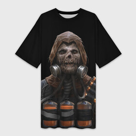 Платье-футболка 3D с принтом Scarecrow в Белгороде,  |  | batman | batman arkham knight | scarecrow | vdzabma | бэтмен | бэтмен рыцарь аркхема | пугало
