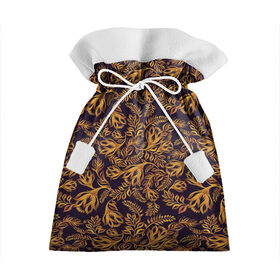 Подарочный 3D мешок с принтом лето золото цветы узор в Белгороде, 100% полиэстер | Размер: 29*39 см | 