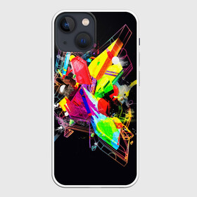 Чехол для iPhone 13 mini с принтом УЛИЧНЫЙ СТИЛЬ в Белгороде,  |  | abstract | abstraction | color | fractal | geometry | paitnt | polygon | polygonal | psy | абстракция | геометрия | краски | неоновые | полигоны | психоделика | фрактал