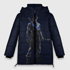 Женская зимняя куртка 3D с принтом Nightwing в Белгороде, верх — 100% полиэстер; подкладка — 100% полиэстер; утеплитель — 100% полиэстер | длина ниже бедра, силуэт Оверсайз. Есть воротник-стойка, отстегивающийся капюшон и ветрозащитная планка. 

Боковые карманы с листочкой на кнопках и внутренний карман на молнии | batman | batman arkham knight | nightwing | vdzabma | бэтмен | бэтмен рыцарь аркхема | найтвинг