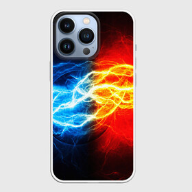 Чехол для iPhone 13 Pro с принтом БИТВА МОЛНИЙ в Белгороде,  |  | color | colour | electricity | glim | glow | light | lights | neon | power | shine | молния | напряжение | неоновый | разряд | стихия | ток | удар | электричество