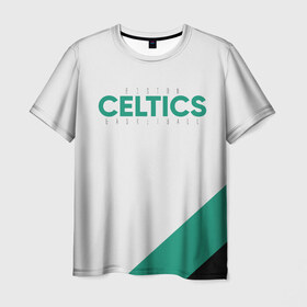 Мужская футболка 3D с принтом BOSTON CELTICS в Белгороде, 100% полиэфир | прямой крой, круглый вырез горловины, длина до линии бедер | boston | boston seltics | irving | kyrie irving | бостон | бостон селтикс | ирвинг | кайри ирвинг | селтикс