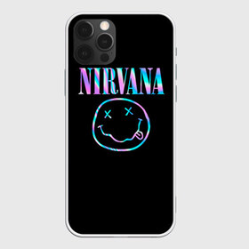 Чехол для iPhone 12 Pro Max с принтом Nirvana(Спина) в Белгороде, Силикон |  | nirvana | гитара | голограмма | кобейн | курт | курт кобейн | музыка | неон | нирвана | рок | смайл