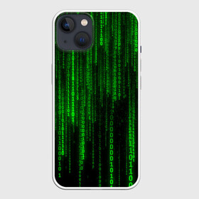 Чехол для iPhone 13 с принтом Матрица код цифры программист в Белгороде,  |  | бинарный код | веб | вирус | всемирная паутина | двоичный код | зеленый | интернет | информация | кибер | код | кодер | кодирование | матрица | наука | олдскул | по | программирование