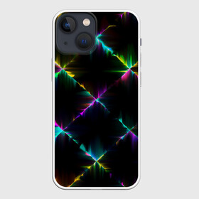 Чехол для iPhone 13 mini с принтом НЕОНОВАЯ ТЕКСТУРА в Белгороде,  |  | abstract | abstraction | color | fractal | geometry | paitnt | polygon | polygonal | psy | абстракция | геометрия | краски | неоновые | полигоны | психоделика | фрактал