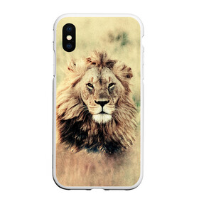 Чехол для iPhone XS Max матовый с принтом Lion King в Белгороде, Силикон | Область печати: задняя сторона чехла, без боковых панелей | animals | king | lion | африка | взгляд | голова | грива | дикие | животные | зверек | зверь | зодиак | клыки | король | кот | кошак | кошка | лапы | лев | лео | львенок | оскал | природа | саванна | симба | созвездие